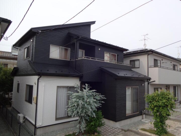名取市高舘吉田A様邸で　屋根外壁塗装工事させて頂きました