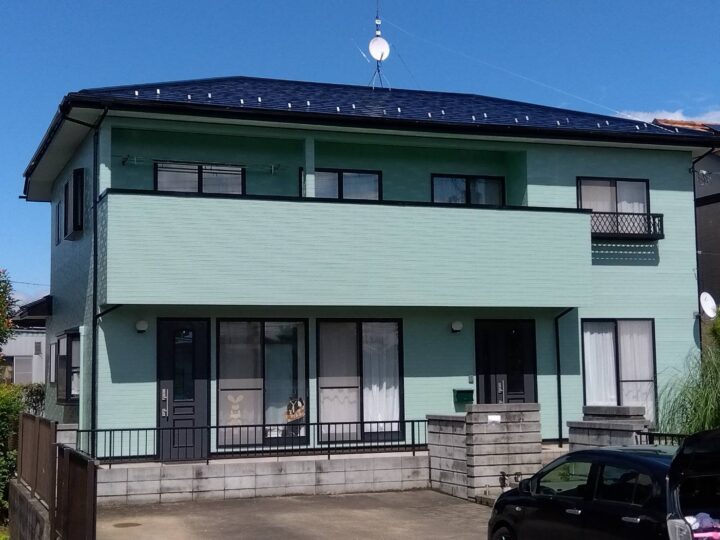 角田市で屋根外壁塗装工事させて頂きました